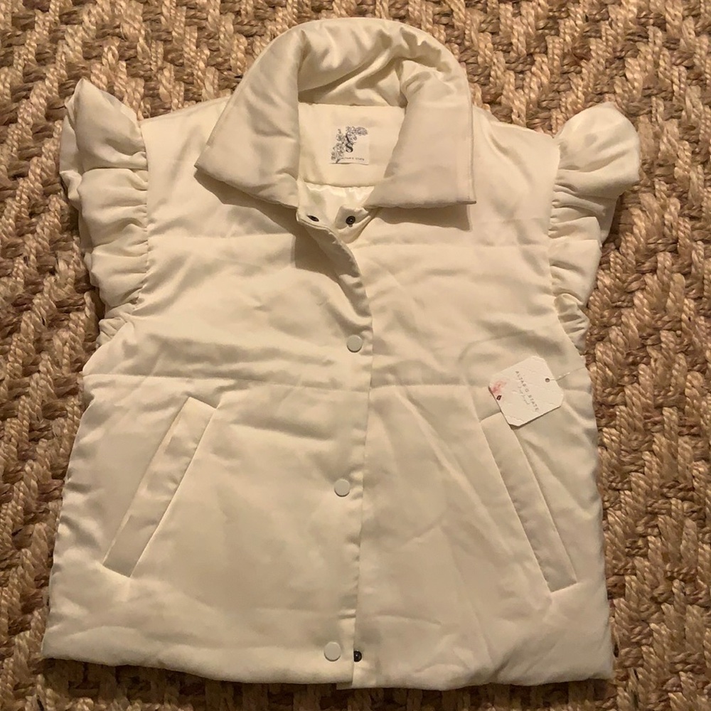 Altar’d State flutter sleeve ivory vest- XS